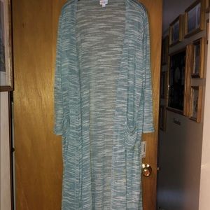 LulaRoe NWT XL Sarah light green and white